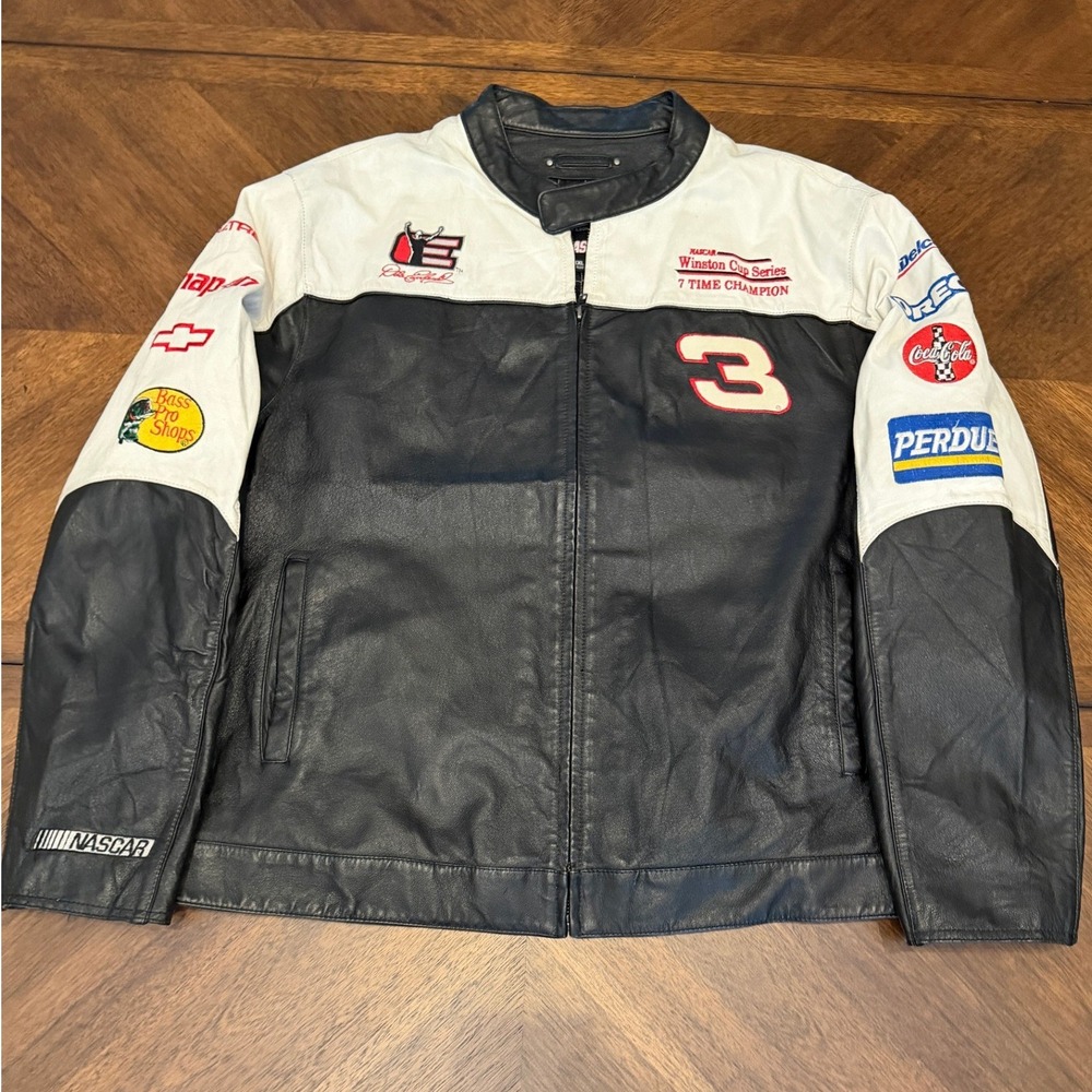 Wilsons Leather NASCAR Dale Earnhardt #3 Goodwrench Jacket Mens XXL Black White